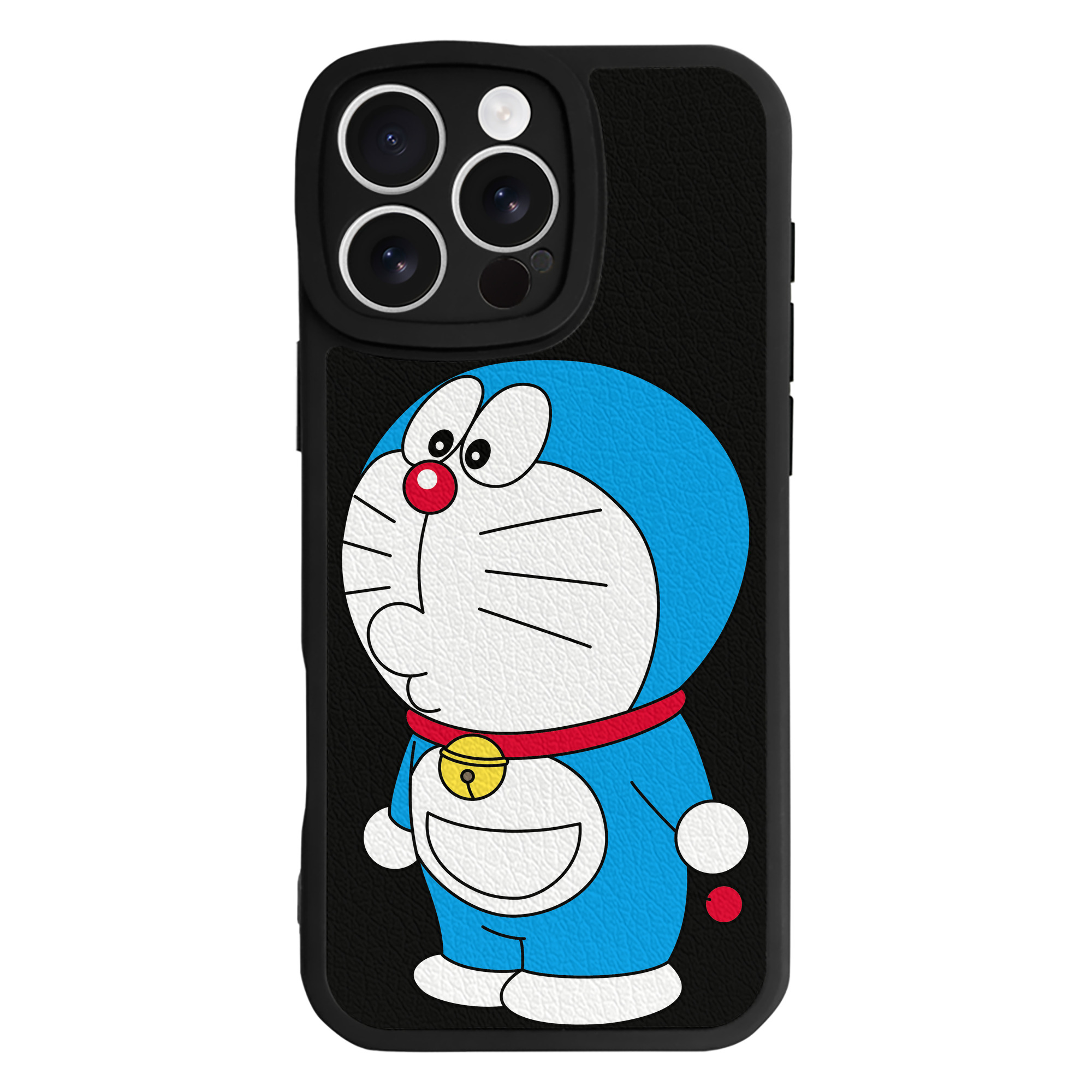 （画像用） ドラえもん Doraemon 【iPhone 16シリーズ対応】シリコンスマホケース（レザー調） 材質：シリコン